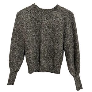 Uniqlo Gray Black Long Sleeve Cotton Sweater
